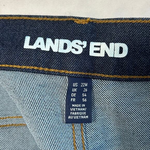 Lands' End Recover Dark Wash Straight Jeans NWT Women's Sz 22W Sustainable - Picture 5 of 8
